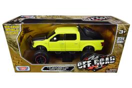 2019 Ford F-150 Lariat Crew Cab Pickup Truck Off Road Bright Green 1/24-1/27 Diecast Model Car by Motormax