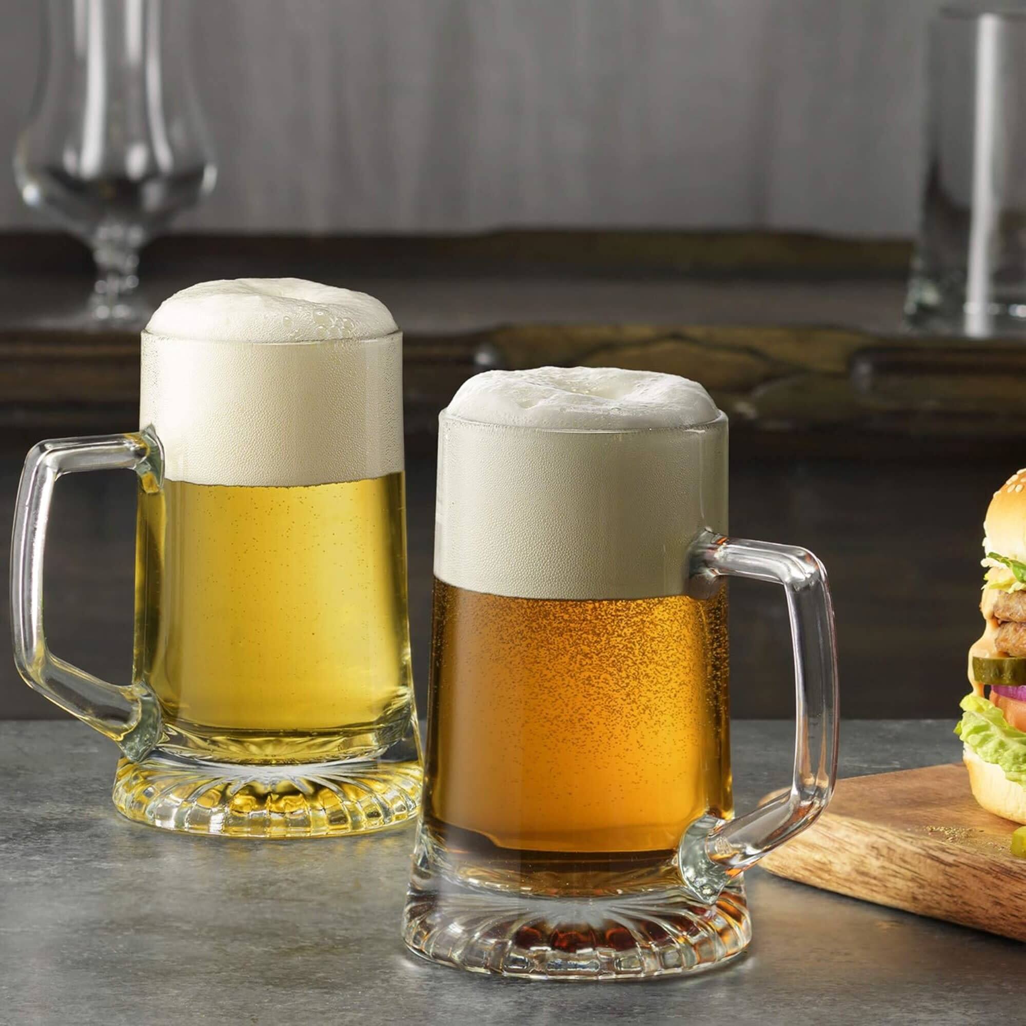 Alt View 4. Bormioli Rocco - Bormioli Rocco Stern Beer Mug Set of 4, 17 Oz Clear Glass Dishwasher Safe - Clear.