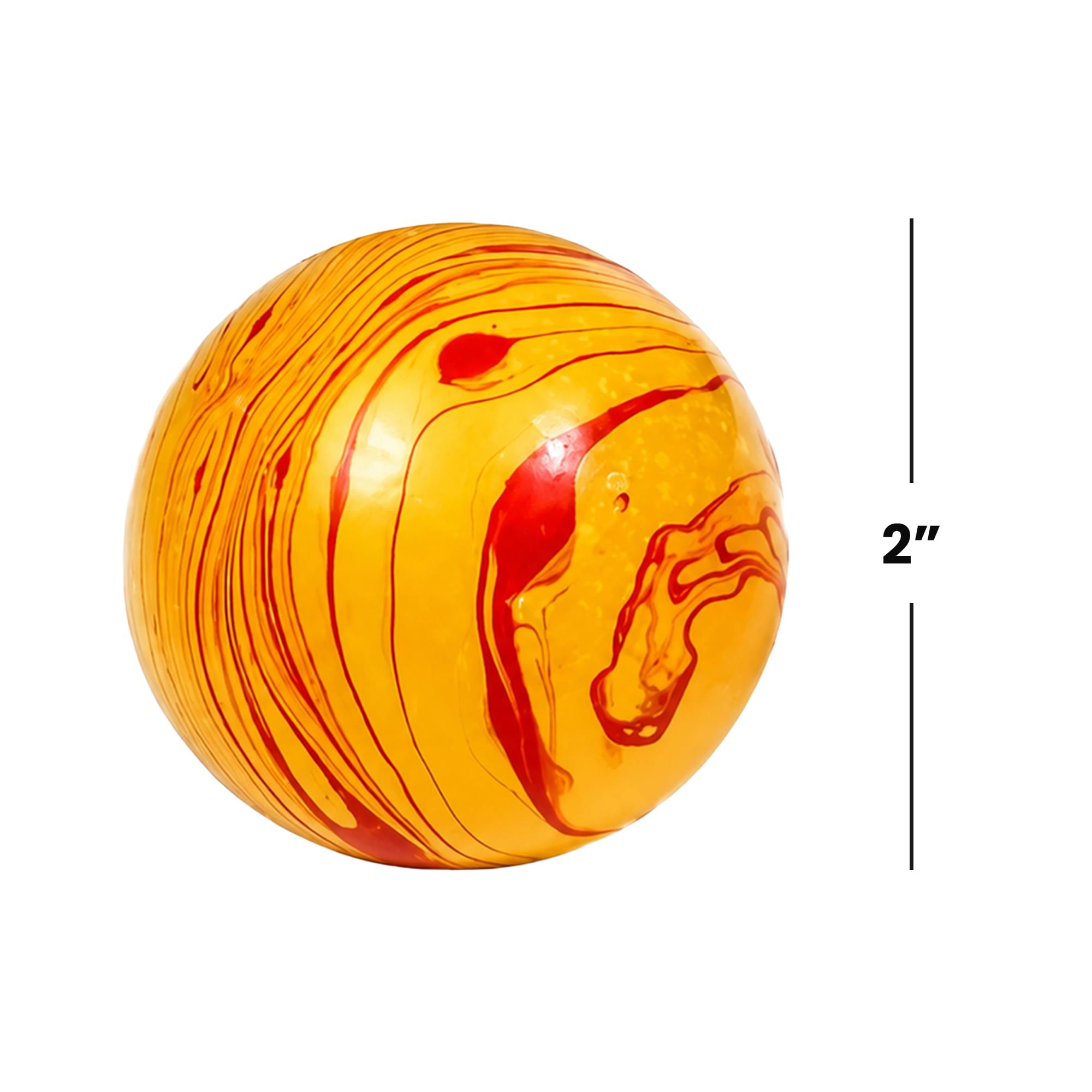 Alt View 1. Puka Creations - Marble Swirl Orb 2-Inch Squishy Stress Reliever | Orange - Orange.