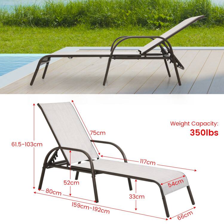 75cm  
Weight Capacity: 350lbs  
61.5-103cm  
117cm  
52cm  
80cm  
159cm-192cm  
33cm  
54cm  
66cm