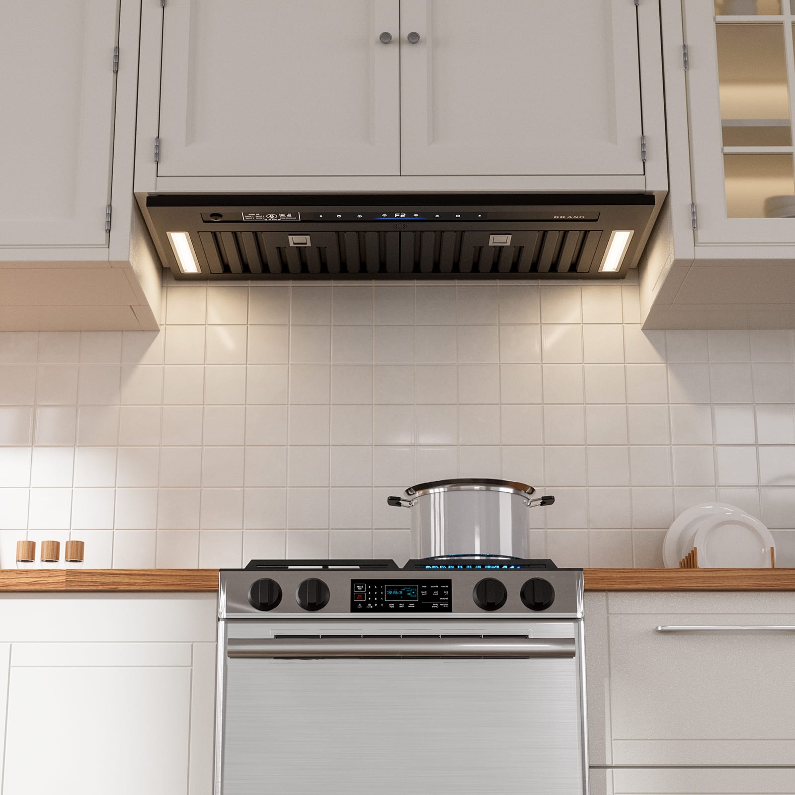 Brano - 30 inches - Convertible - Range Hood Insert - Black