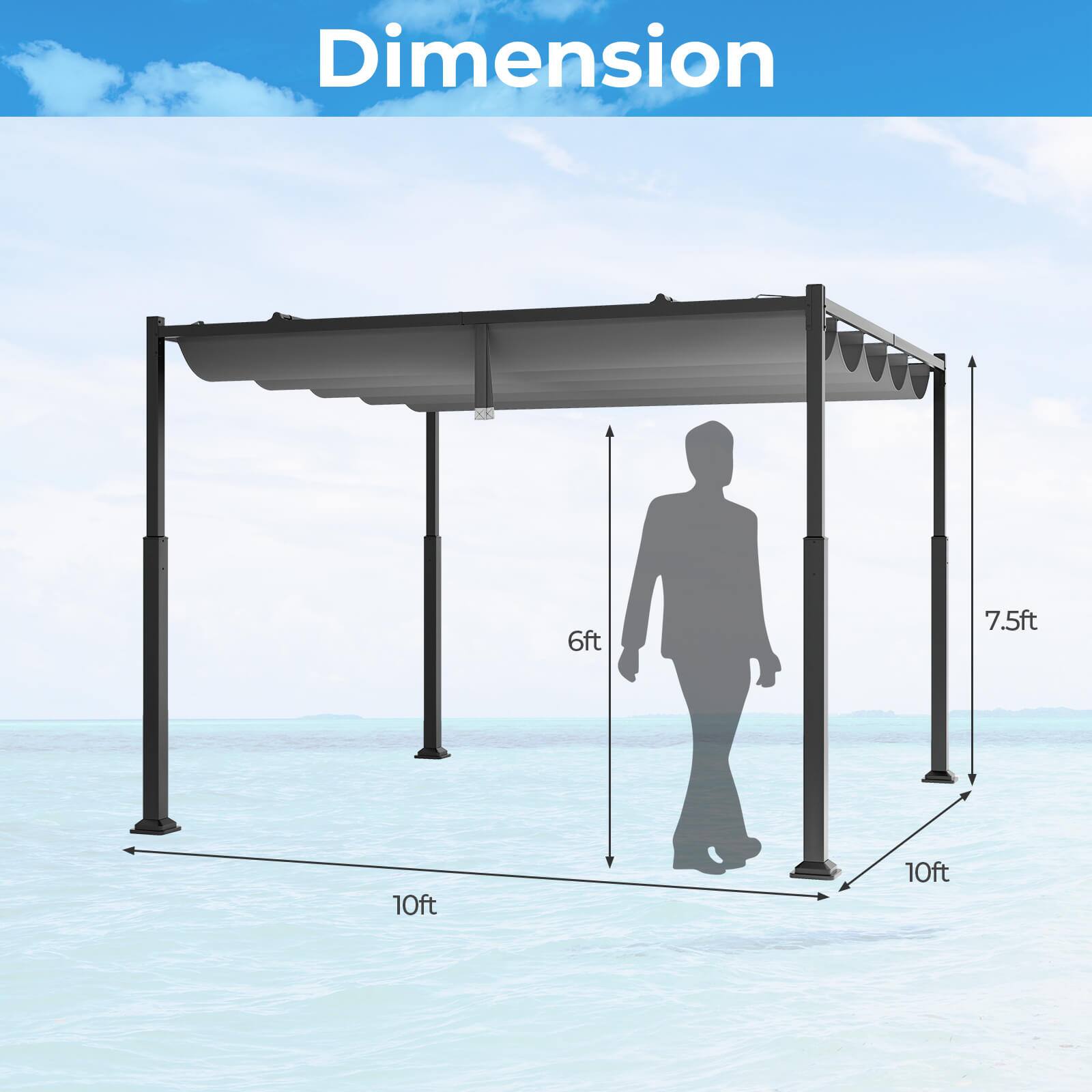 Dimension  
6ft  
7.5ft  
10ft  
10ft