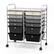 Alt View 7. Costway - 12 Drawer Rolling Cart Storage Multicolor Scrapbook Paper Studio Organizer Bins - Gradient Gray.