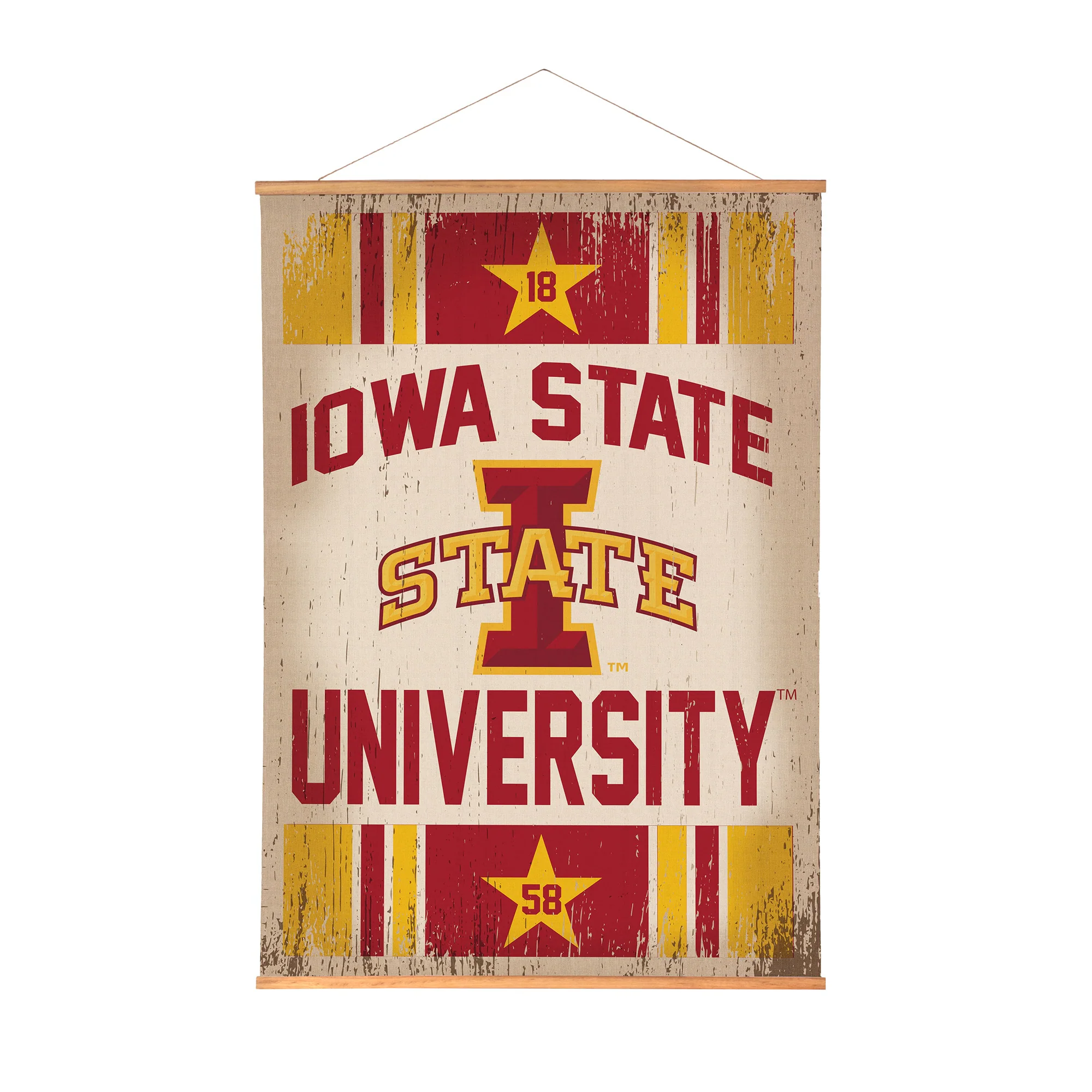 Iowa State Cyclones 36" x 54" Large Canvas Wall Art Tapestry with Wood Frame