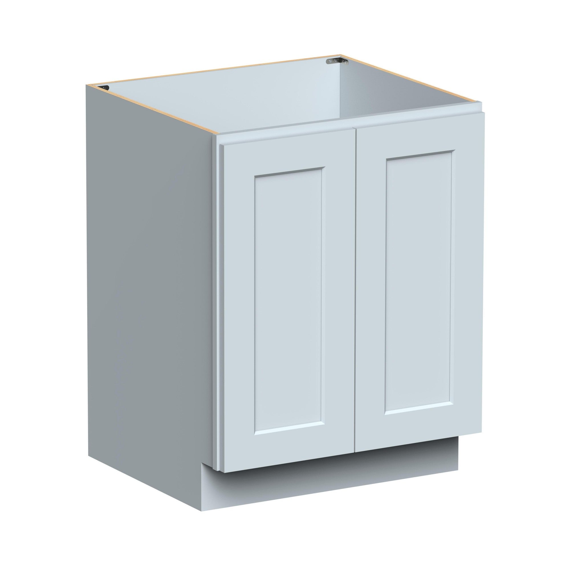 Alt View 1. Boyel Living - 27in.W x24in.D x34.5in.H Dove Gray FULL HEIGHT DOOR BASE CABINET Fully assembled Cabinet With Two HDF Doors - Gray.