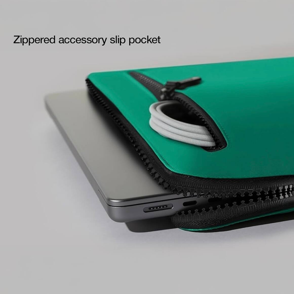 Alt View 3. Incase - Incase Laptop/Tablet Sleeve for 13-inch Macbook Pro/Air, iPad Pro 12.9 - Ocean Jade - Ocean Jade.