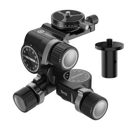 Neewer - 3-Way Geared Tripod Head with Arca QR - Micro Adjustment Pan/Tilt Head for Precision (13.2lb) - Black