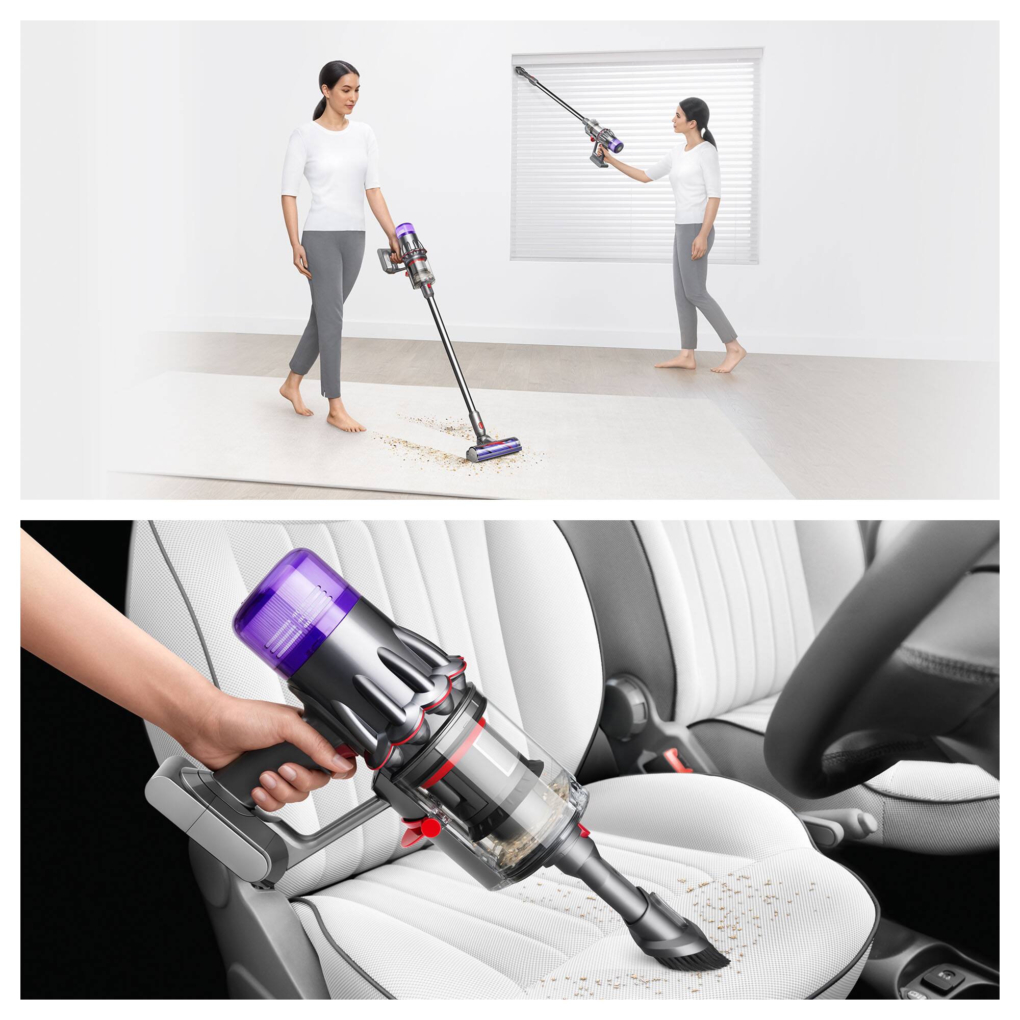 Alt View 2. Dyson - Limited Edition V9 Motorbar Cordless Vacuum Cleaner - Sprayed Dark Nickel / Gloss Nickel.