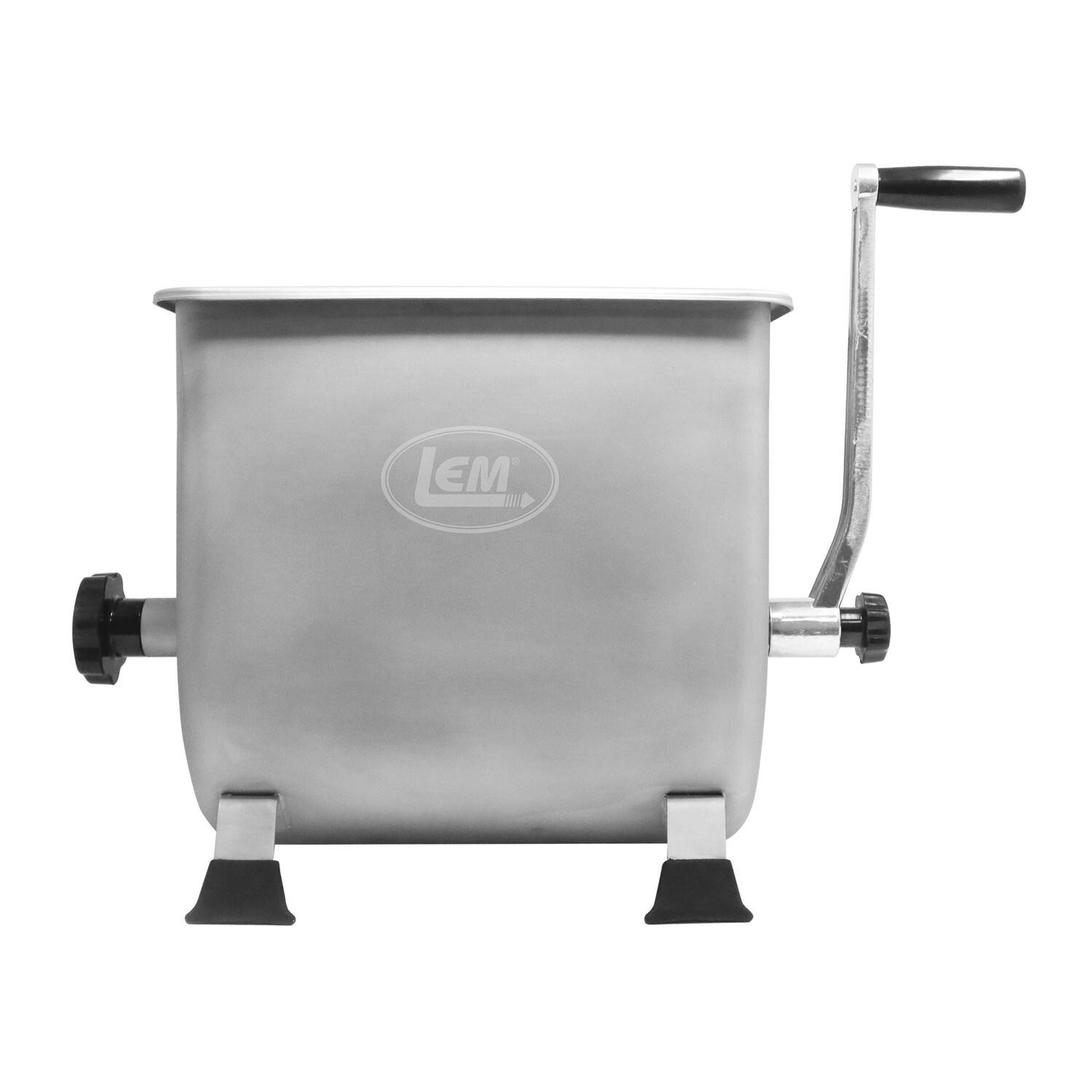 Left. LEM Product - MightyBite® 10 lb. Manual Meat Mixer - Stainless Steel.