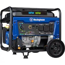 Westinghouse - 6,500/5,300-Watt Dual Fuel Gas and Propane Powered Portable Generator with Digital Display, 30A 120/240V Outlet - Blue
