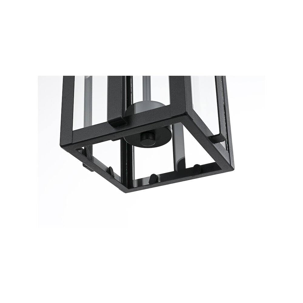 Alt View 1. Elegant Lighting - Thayer 7 inch Outdoor Pendant in Black - Black.
