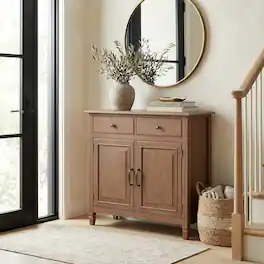 Simpli Home - Connaught 40 inch Wide Solid Wood Traditional Entryway Storage Cabinet - Medium Saddle Brown
