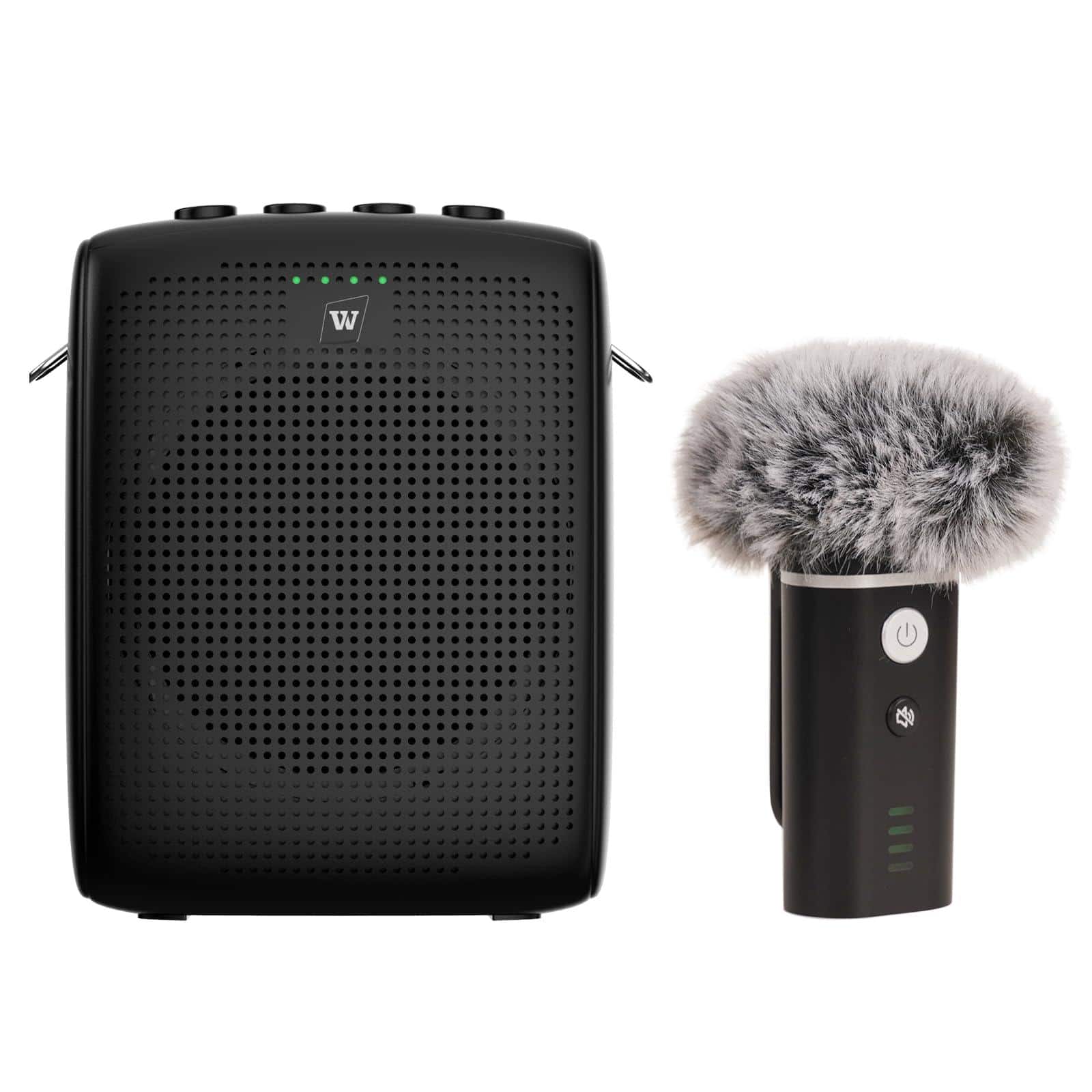 HM 1810 - Winbridge Wb006 Upgraded Wireless Voice Amplifier Lapel Microphone With Windproof Foam Compact Portable Cli - Default