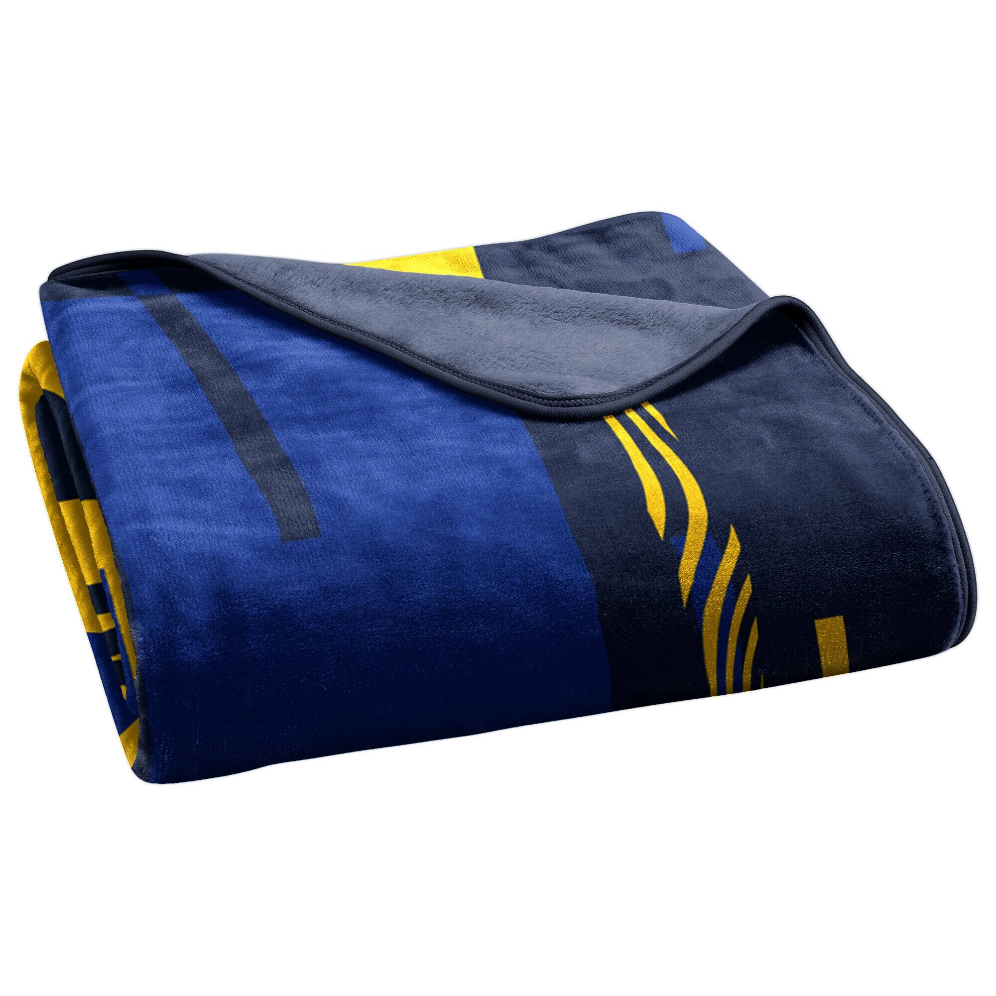 Alt View 3. Northwest - Michigan Wolverines 50" x 60" Digitize Raschel Throw Blanket - Navy.