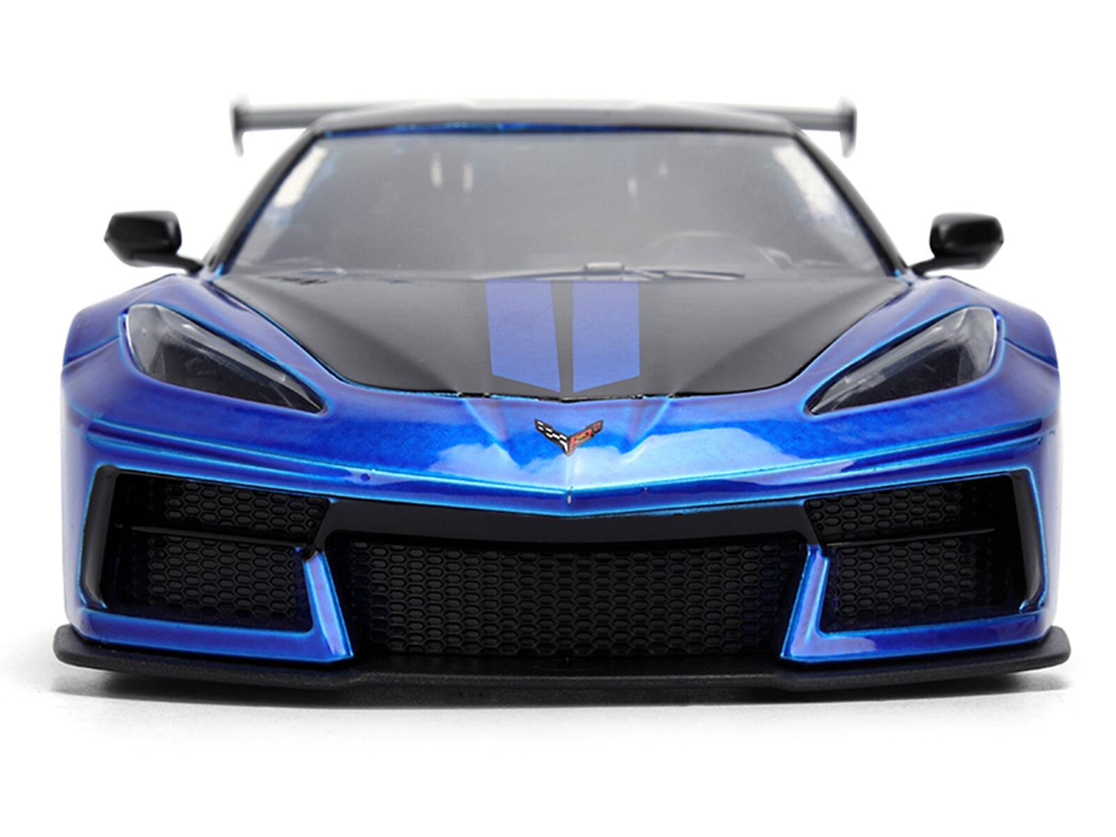 Alt View 5. Jada - Chevrolet Corvette C8 "Liberty Walk" Candy Blue and Black "Hyper-Spec" Series 1/24 Diecast Model Car by Jada.