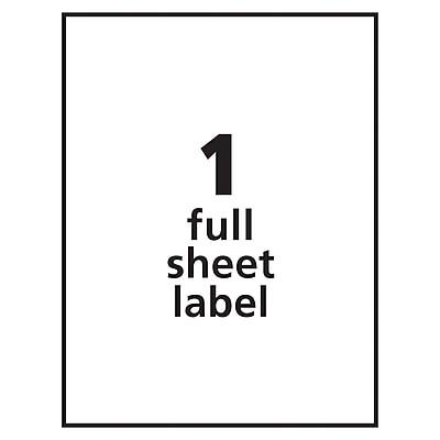 1 full sheet label