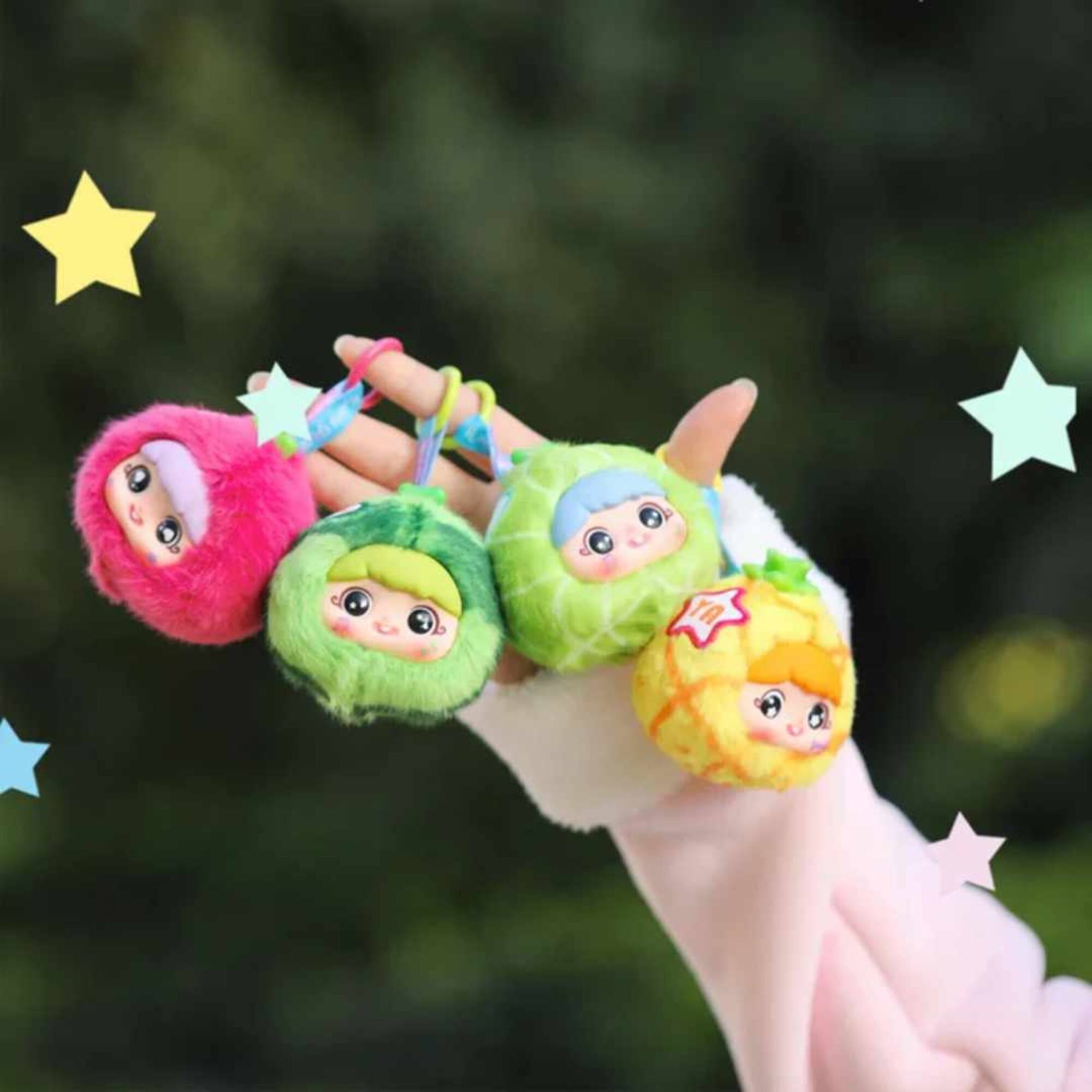 Alt View 3. Cureplaneta - Baby Three Yaya Fun Fruit Plush Figure - Black.
