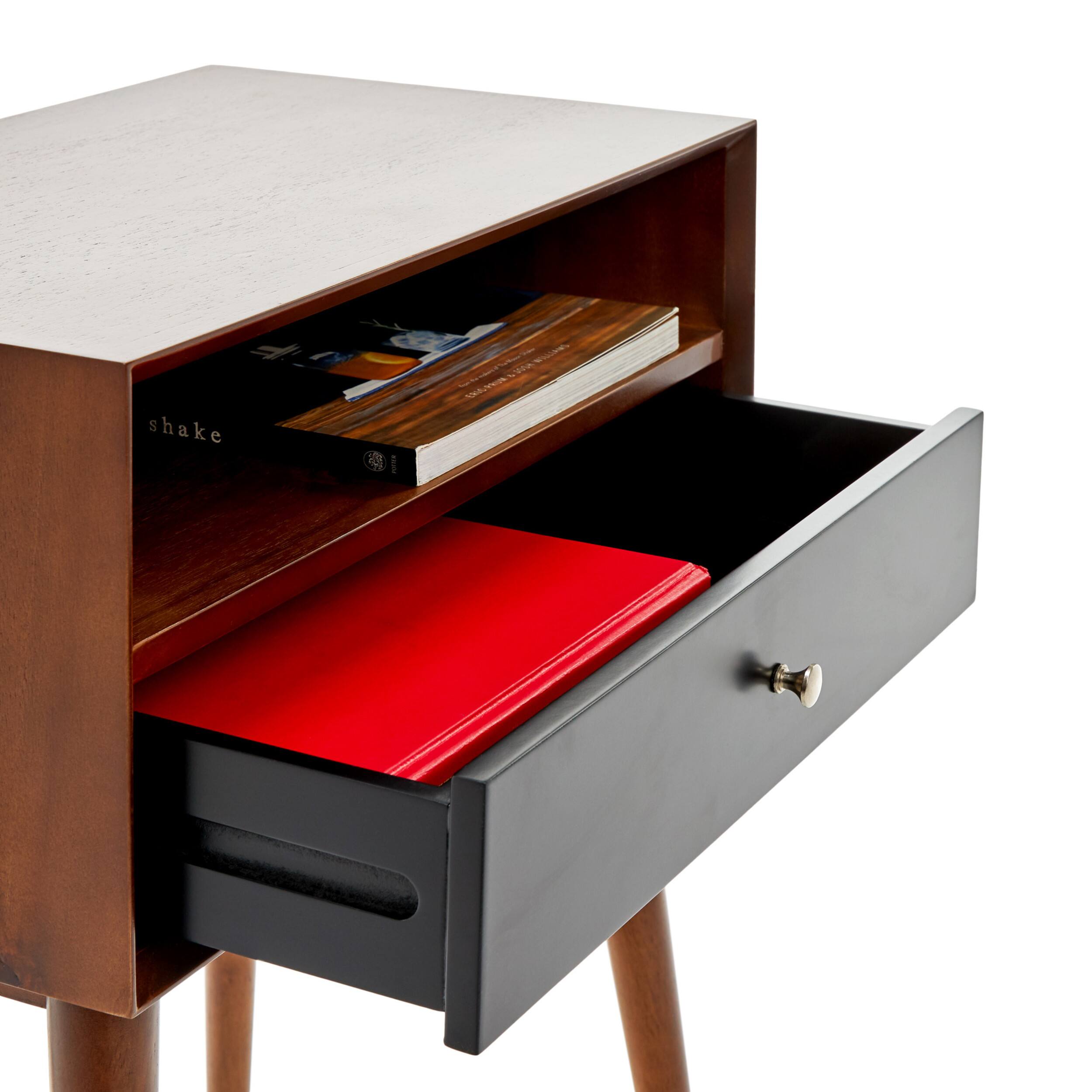 Alt View 13. Adore Decor - Rivet Mid-Century Modern Wood Media TV Console Table - Walnut Brown.