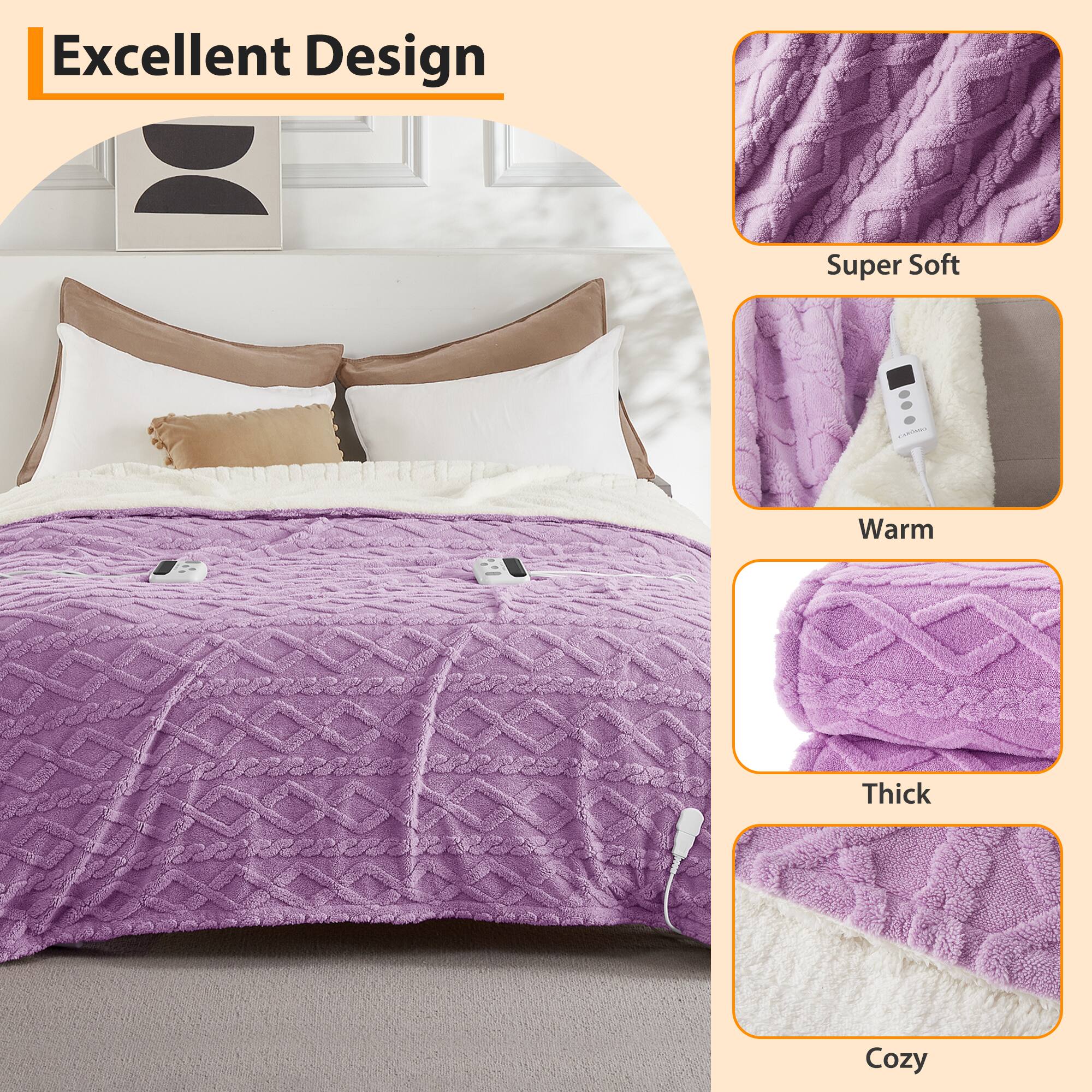 Excellent Design

- Super Soft
- Warm
- Thick
- Cozy