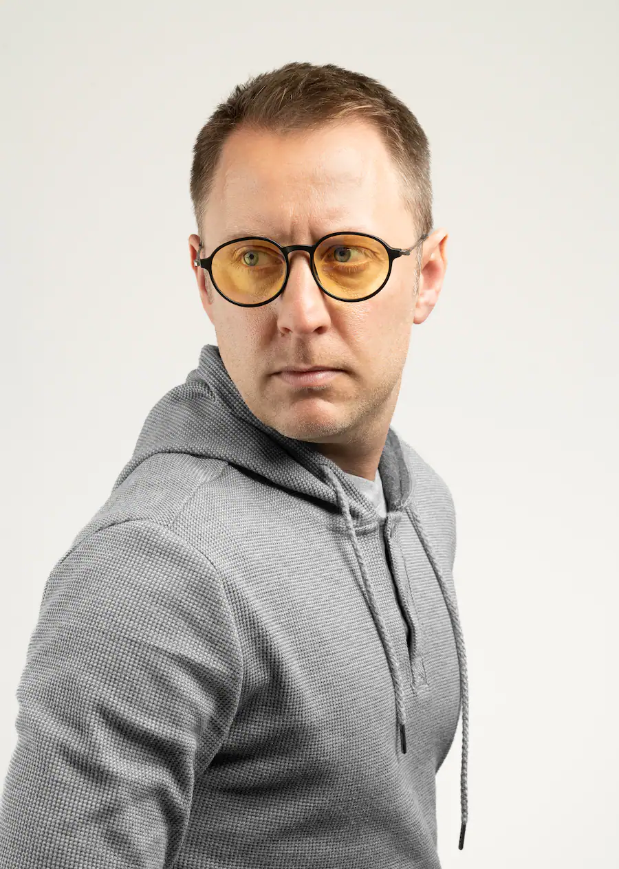 GUNNAR Loop Computer Glasses with Blue Light Reduction, Amber Lenses ...