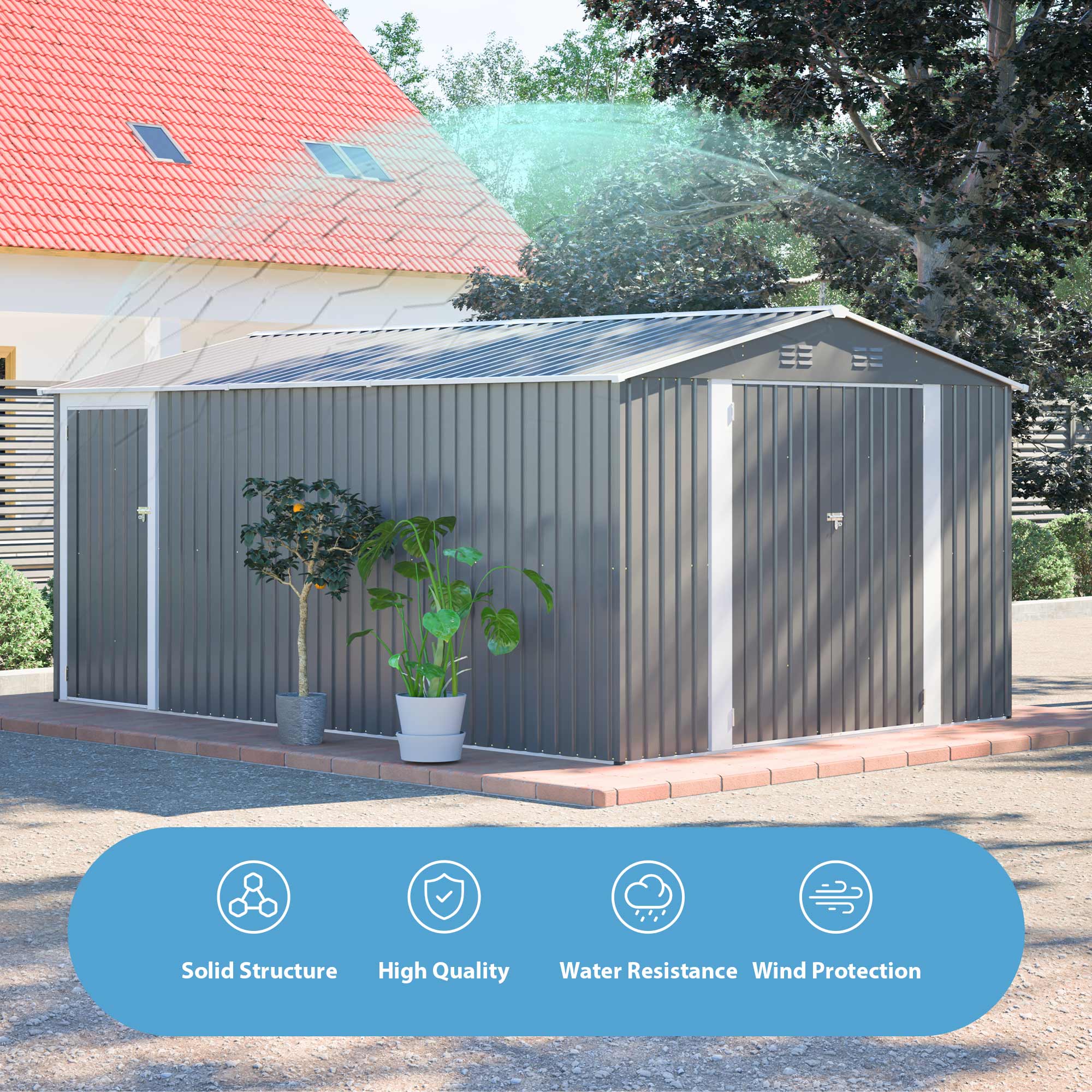 Solid Structure  
High Quality  
Water Resistance  
Wind Protection