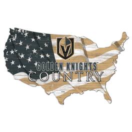 Fan Creations - Vegas Golden Knights USA Flag Cutout Sign - Multicolor