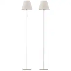 Front. Oumilen - Set of 2 55.3" Standing Lamps with Foot Switch & E26 Base for Living Room, Bedroom, Office.