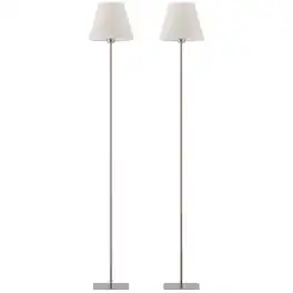 Oumilen - Set of 2 55.3" Standing Lamps with Foot Switch & E26 Base for Living Room, Bedroom, Office
