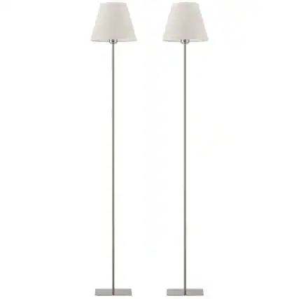 Front. Oumilen - Set of 2 55.3" Standing Lamps with Foot Switch & E26 Base for Living Room, Bedroom, Office.