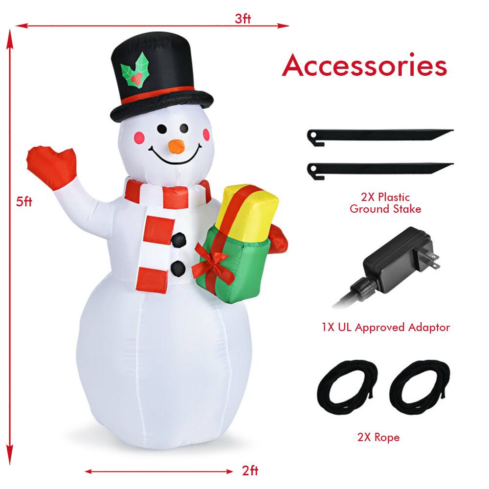 3ft  
5ft  
2ft  

Accessories  
2X Plastic Ground Stake  
1X UL Approved Adaptor  
2X Rope