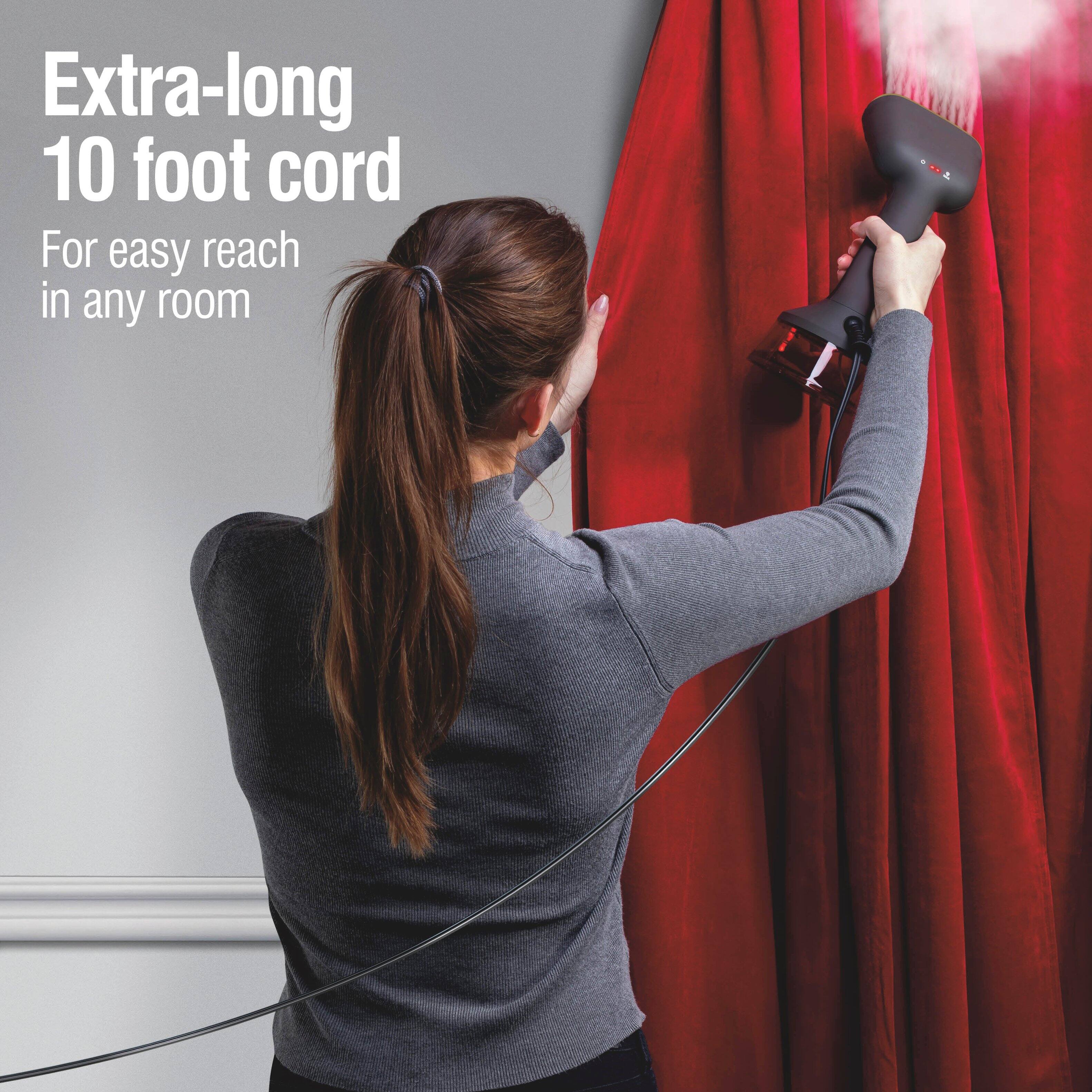 Extra-long 10 foot cord  
For easy reach in any room