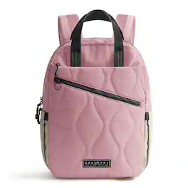 Bagsmart - Paz 23L Quilted Travel Backpack Lightweight Water-Repellent Daypack for 15.6 Inch Laptop Work School Underseat - Pink