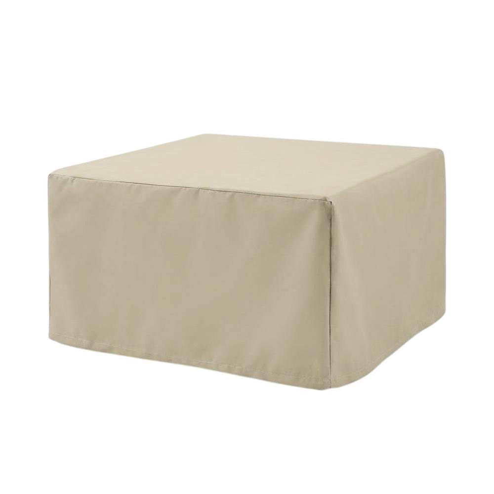 Front. Crosley Furniture - Square Outdoor Coffee Table And Ottoman Furniture Cover - Tan.