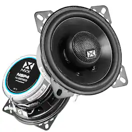NVX - NSP4 300W Peak (100W RMS) 4in N-Series 2-Way Coaxial Car Speakers with 20mm Silk Dome Tweeters
