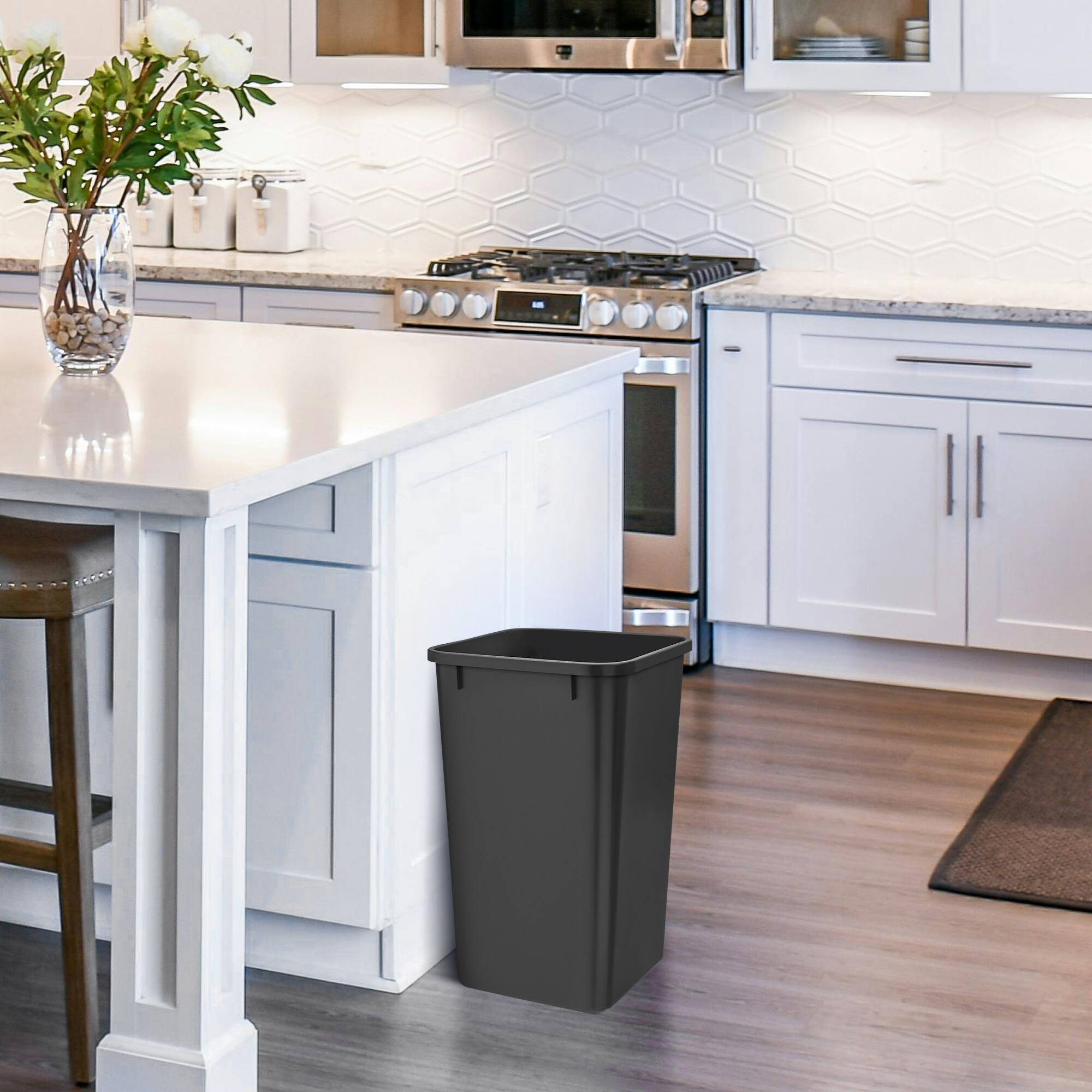 Alt View 8. Rev-A-Shelf - Rev-A-Shelf Polymer Replacement 27 qt. Trash Bin, Black, 2 Pack, RV-1024-18-2 - Black.