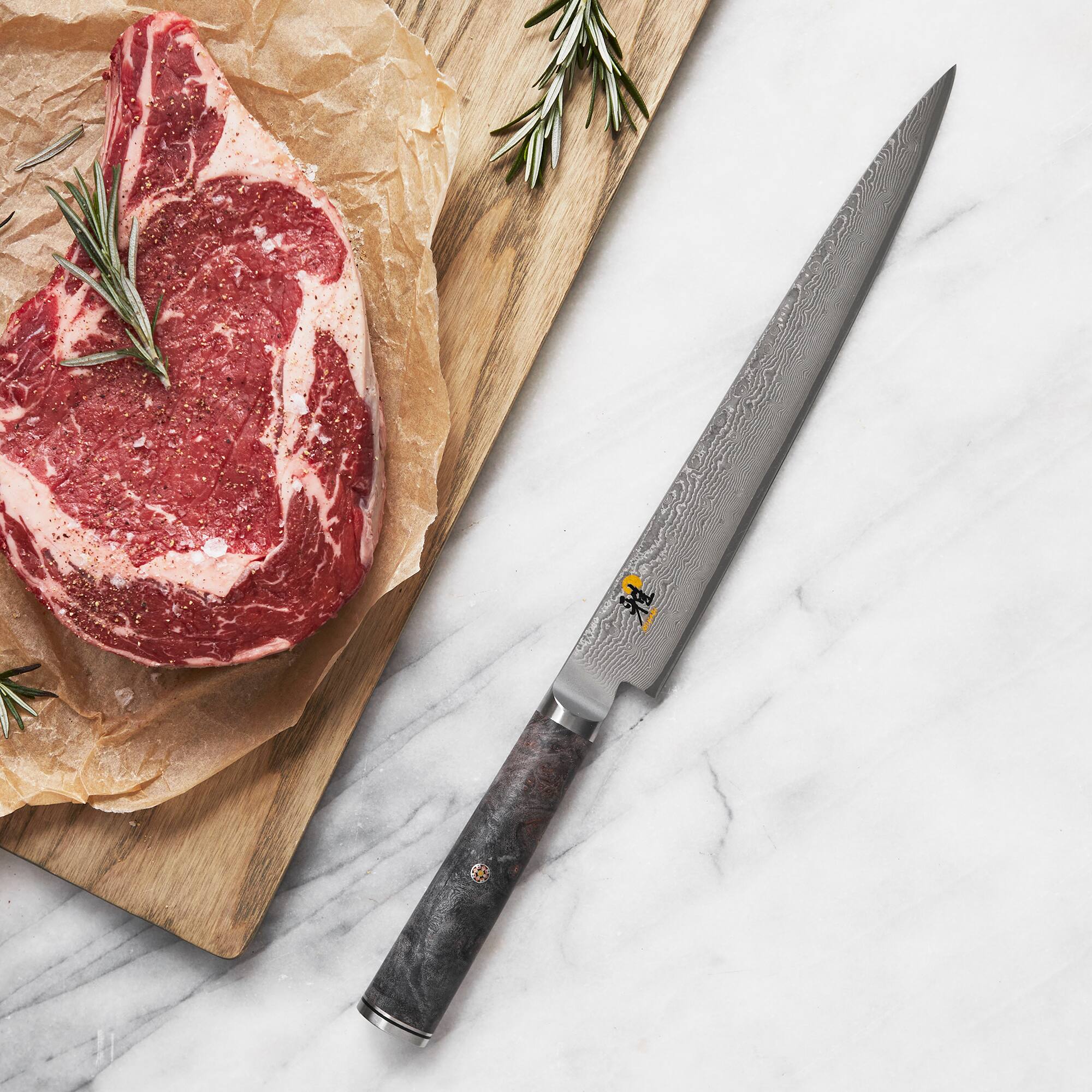 Alt View 1. Miyabi - Miyabi Black 5000MCD67 9.5-inch Slicing Knife - Black.