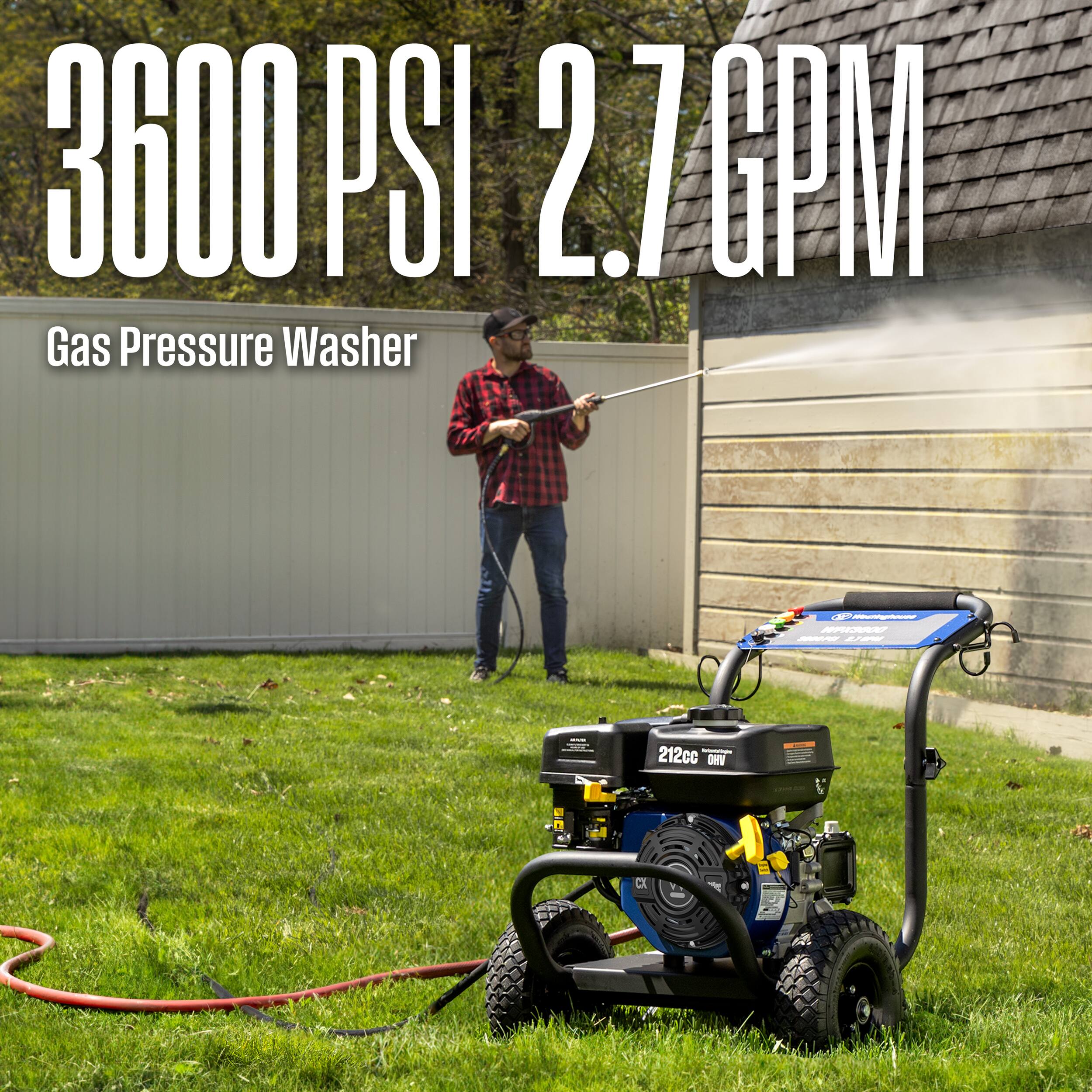 3600 PSI 2.7 GPM Gas Pressure Washer