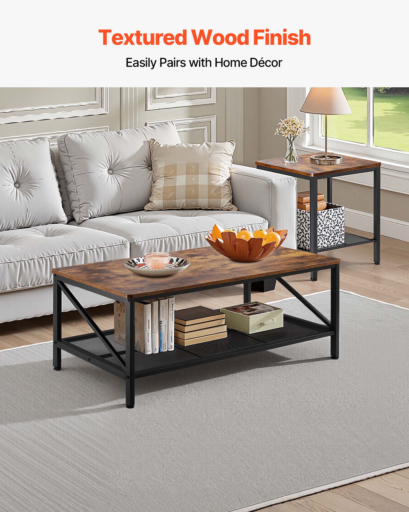 Textured Wood Finish, Easily Pairs with Home Décor, 997 1A