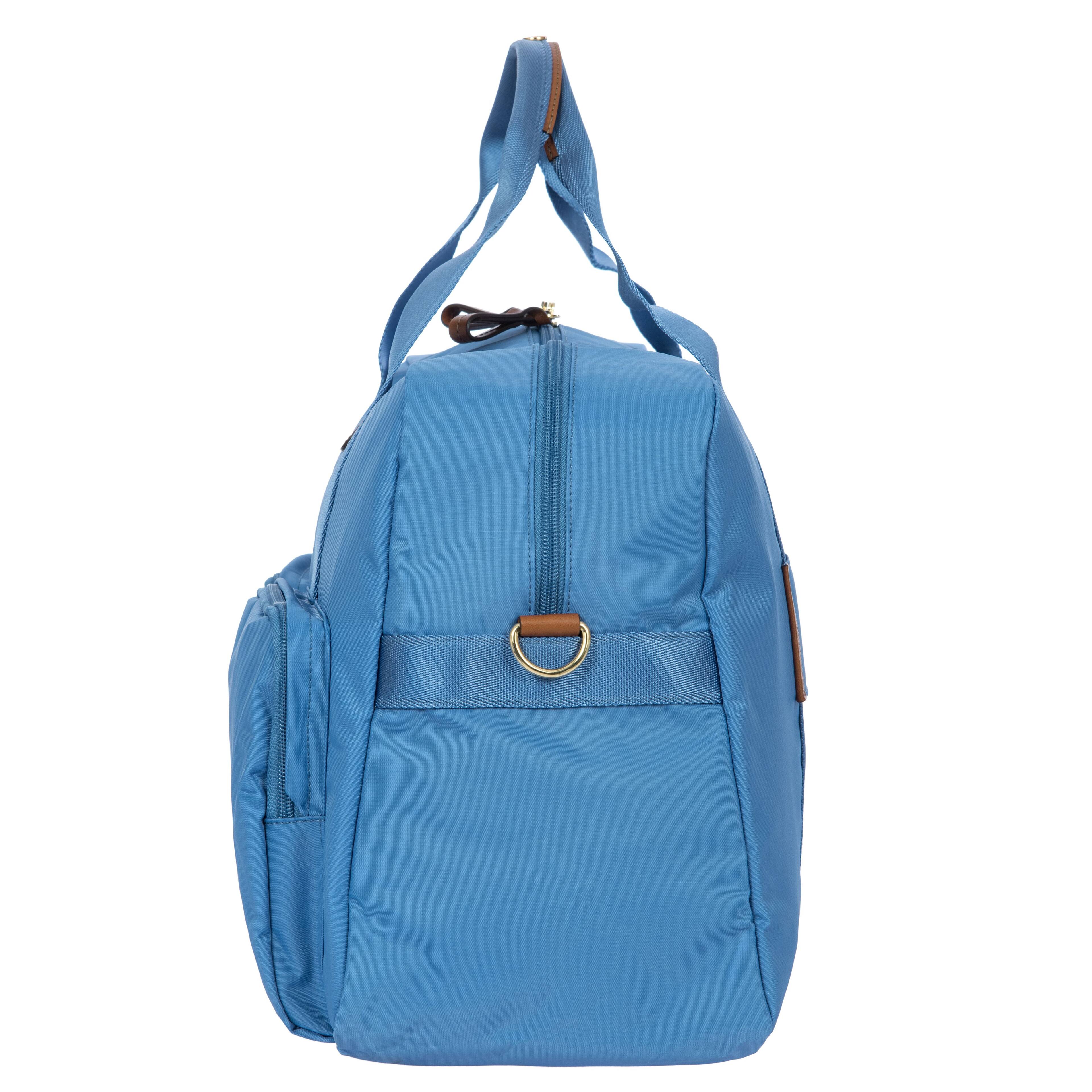 Left. Bric's - Bric's X-Bag Carry On Boarding Duffle Bags W/ Pockets Cobalt, 18" - Cobalt.