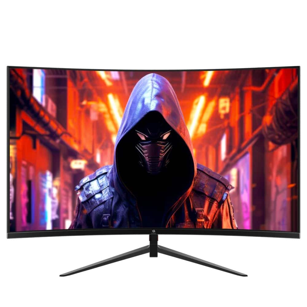 Angle. Z-Edge - 24" 1080P Full HD 200Hz 1ms Ultra Thin Frame Curved Gaming Monitor, FreeSync Compatible, HDMI, DP - Black.