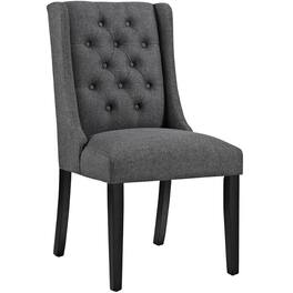 Baronet Button Tufted Fabric Dining Chair by Modway - Gray