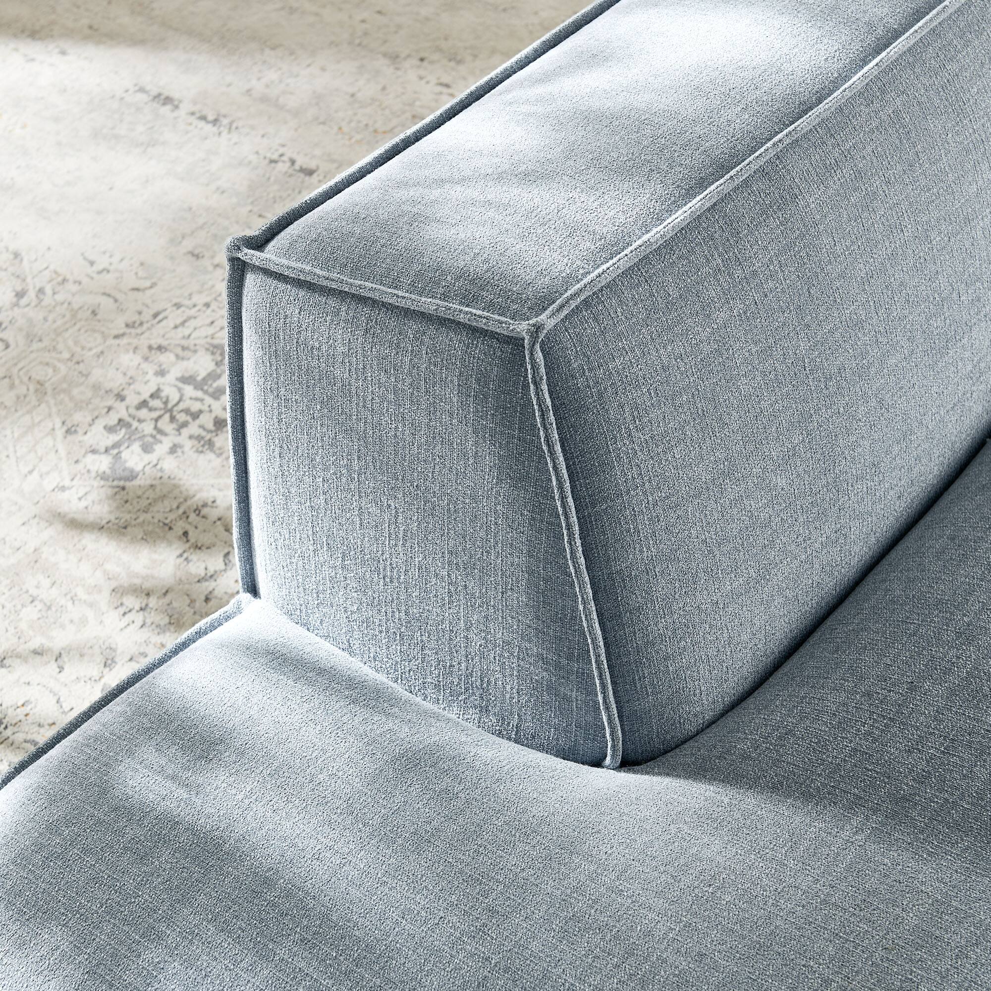 Alt View 9. Modway - Restore Performance Fabric Upholstered Left-Facing Armless Modular Chaise by Modway - Sky.