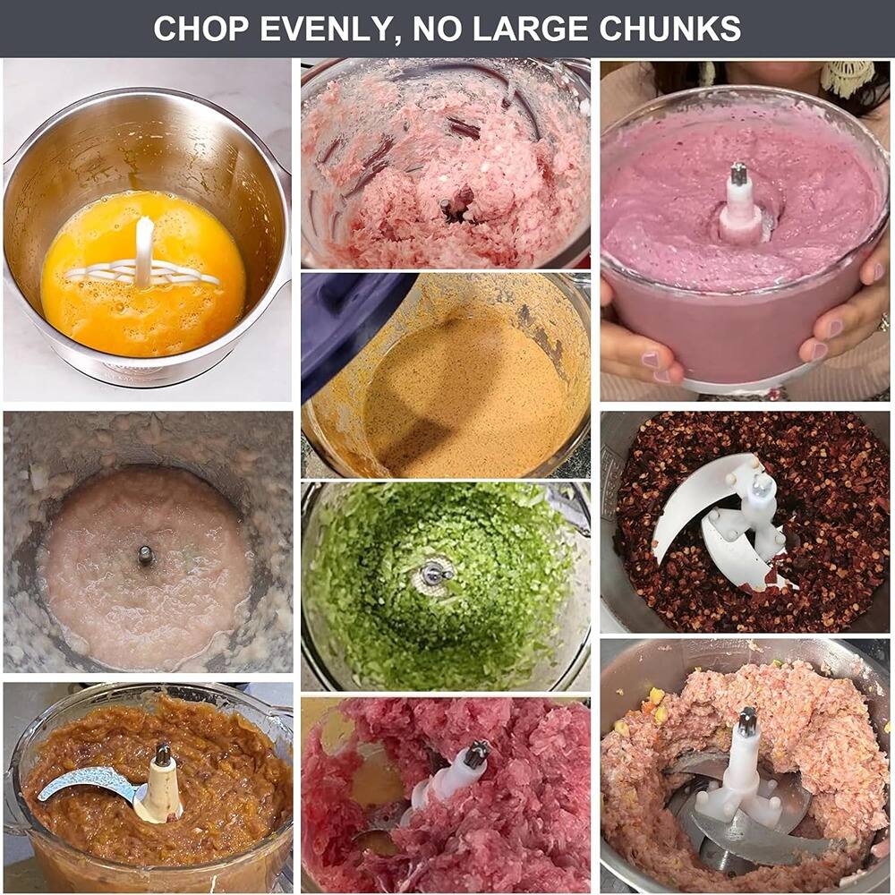 CHOP EVENLY, NO LARGE CHUNKS