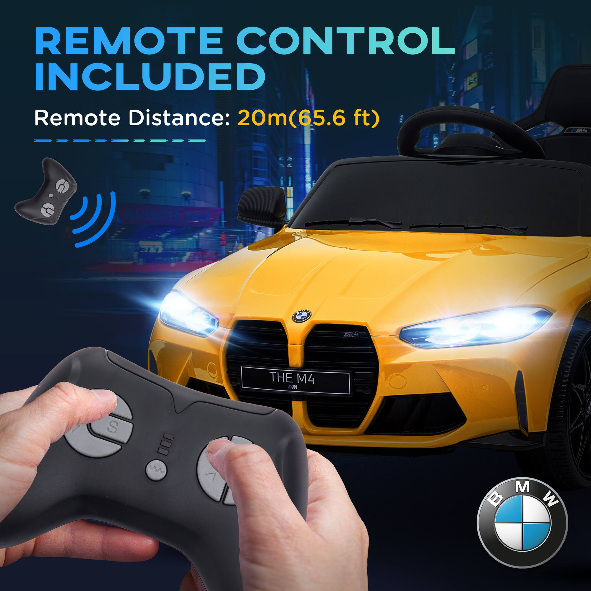 REMOTE CONTROL INCLUDED  
Remote Distance: 20m (65.6 ft)