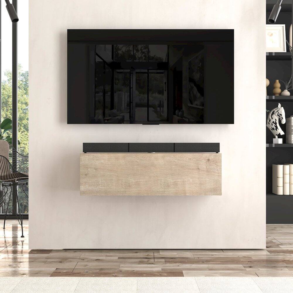 Alt View 1. Atelier Mobili - Floating TV Stand & Floating Entertainment Center (36 Inch, 1 Door) - Beige.