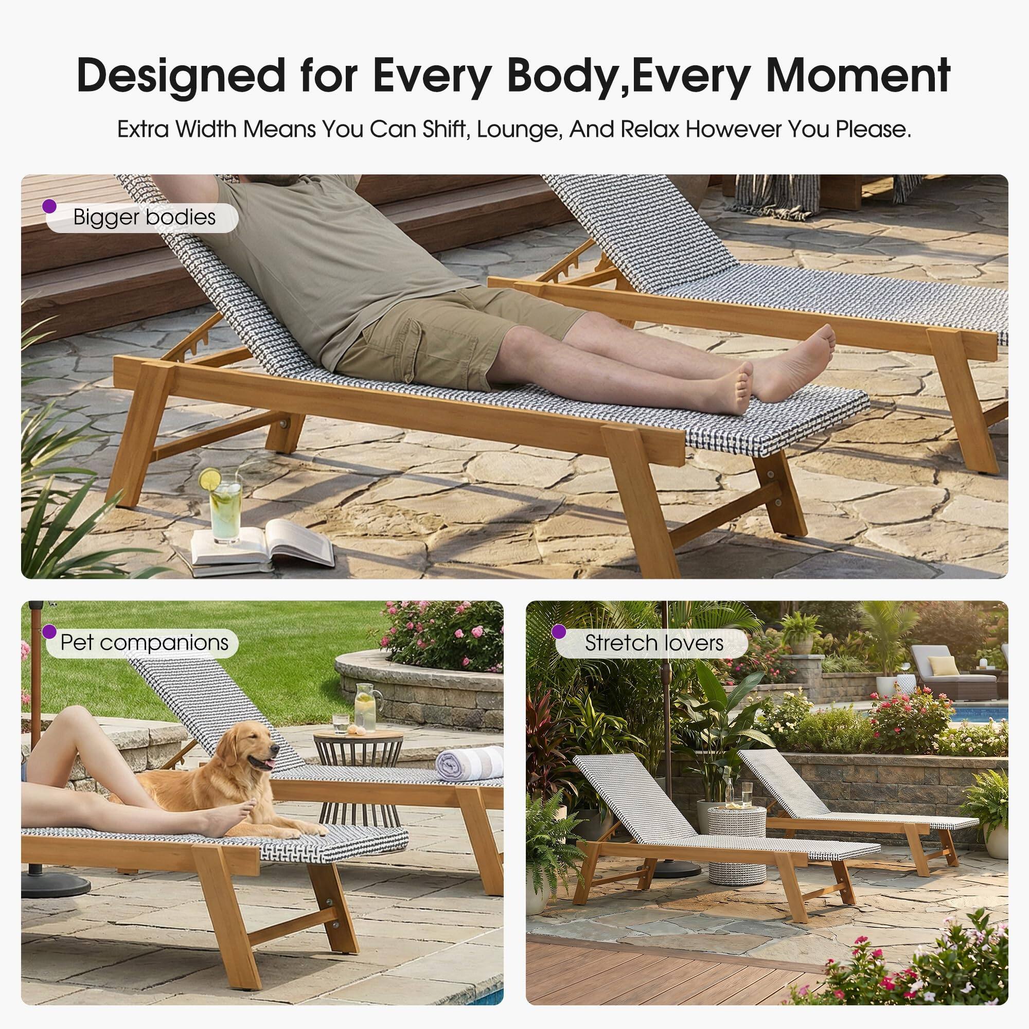 Designed for Every Body, Every Moment  
Extra Width Means You Can Shift, Lounge, And Relax However You Please.  

Bigger bodies  
Pet companions  
Stretch lovers