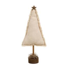 BreeBe - Stuffed Canvas Christmas Tree on Base 11.5" - Ivory