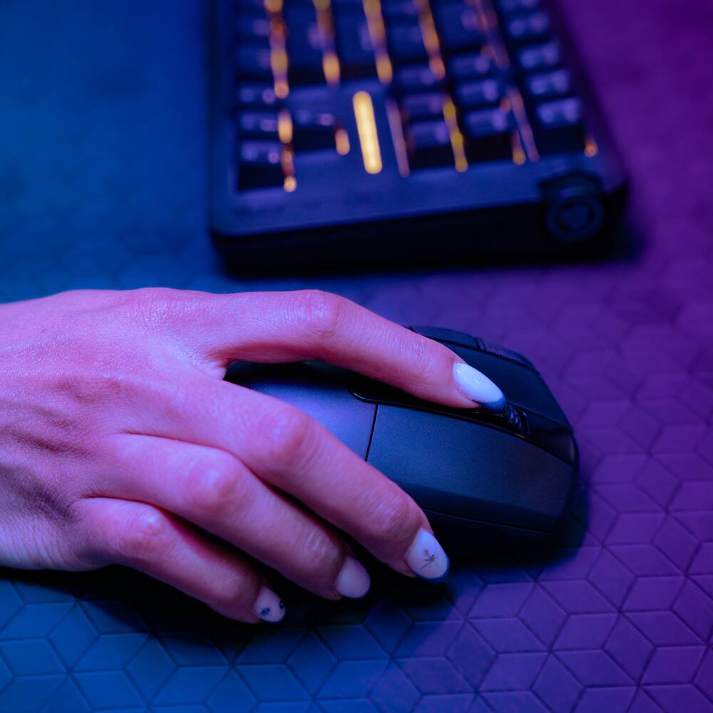 Angle. JLab - Midnight Wireless Gaming Mouse - Black.