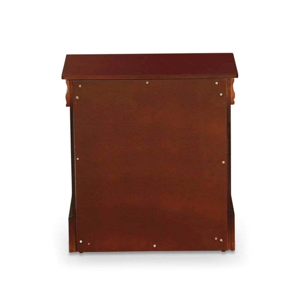 Alt View 1. East West Furniture - East West Furniture 1-Piece mid century Wooden Night Stand with 2 Wood Drawers for Bedroom – Walnut Finish - Multi-Color.
