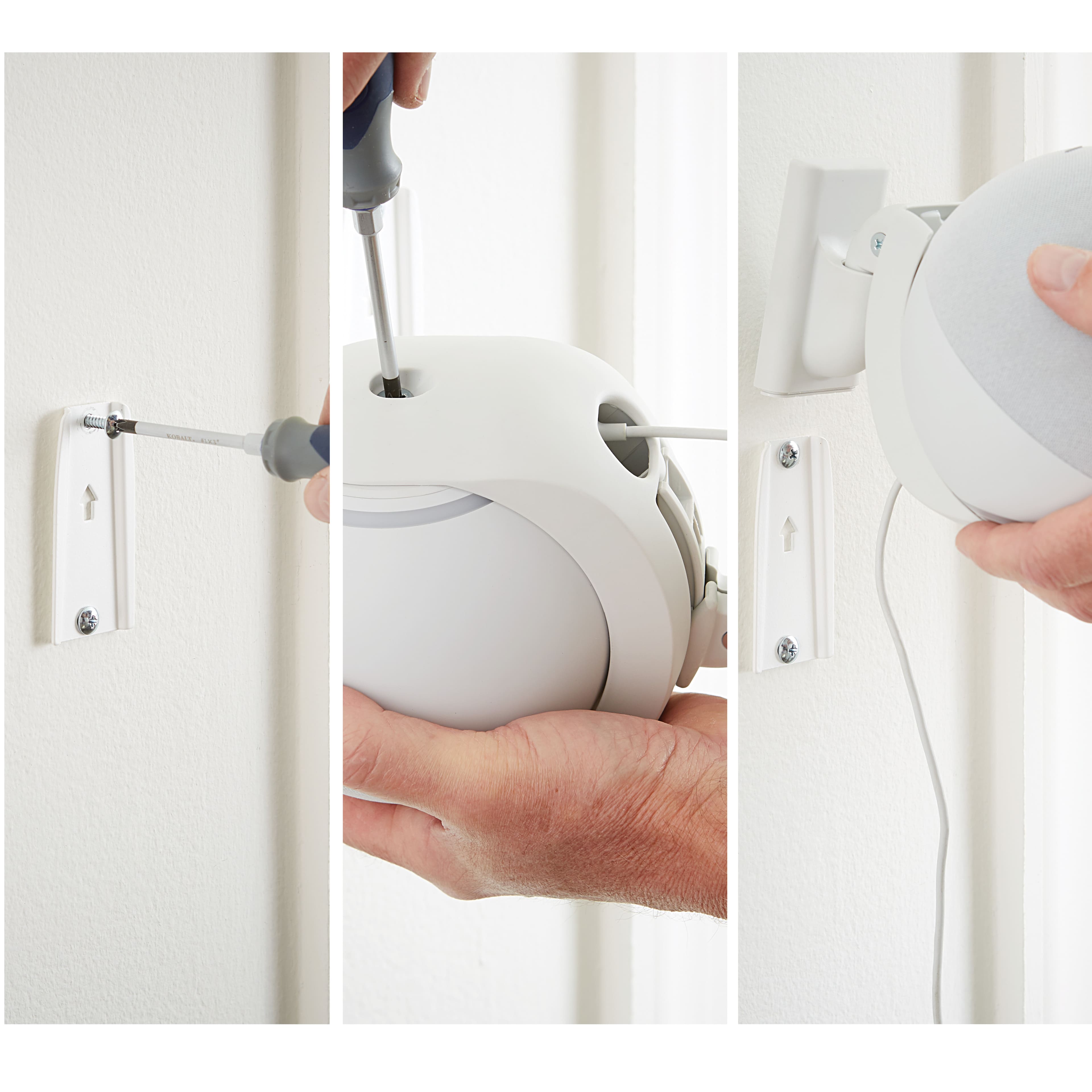 Alt View 13. Sanus - Tilt and Swivel Mount for Amazon Echo (4th Gen) - White.